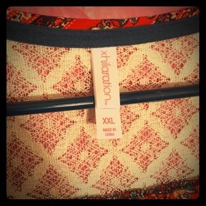 XXL XHILARATION FRONT TIE SHORT SLEEVE Blouse